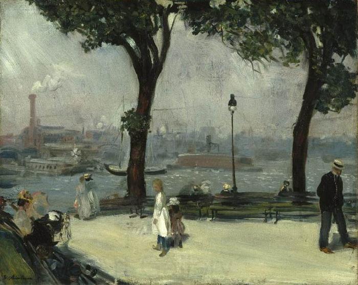 William Glackens East River Park Norge oil painting art